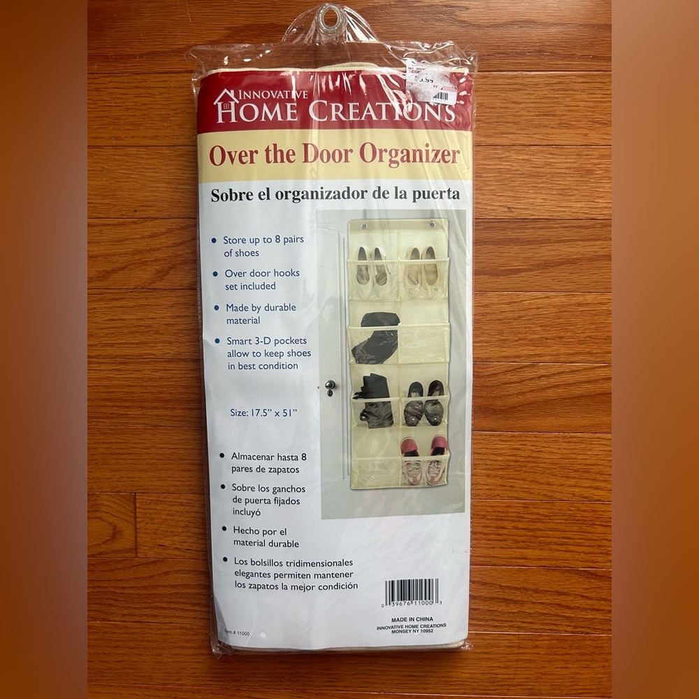 FREE w/ bundle NEW Innovative Home Creations Over The Door Organizer - Cream